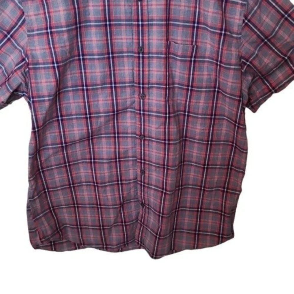 Banana Republic Plaid Short Sleeve‎ Shirt XL